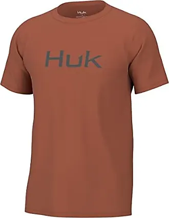 Huk Mens Performance Fishing Logo Tee Titanium Heather Medium
