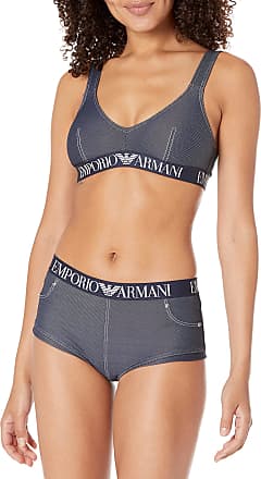 Emporio ArmaniEmporio Armani Triangle REM.Cups & Brazilian Bikini Shiny Lycra Femme Marque  