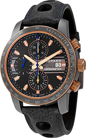 L.U.C. Chrono One in Rose Gold on Brown Crocodile Leather Strap with Silver  Dial 161928 5001