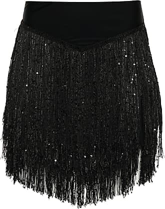 Rick Owens sequin-embellished fringed skirt - Black