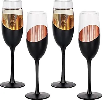 MyGift 8 Ounce Modern Matte Black and Metallic Gold Tone Plated Martini  Glasses, Drinking Glass for a Cocktail Party, Wedding, or Anniversary  Dinner
