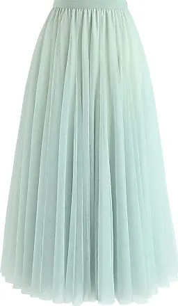 Chicwish Women's Grey/Mint Dots/Purple/Rouge Pink Tiered Layered Mesh  Ballet Prom Party Tulle Tutu A-line Maxi Skirt, Yellow, XS : :  Fashion