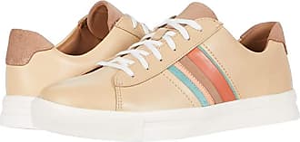 clarks ladies leather trainers