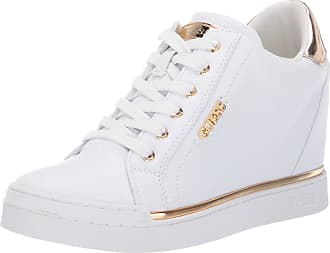 womens white guess trainers