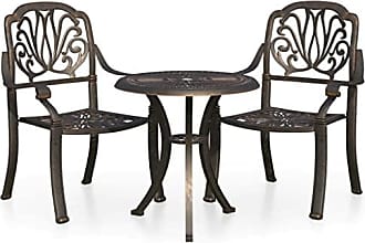 Stuhl Gartenstuhl aus Gusseisen Balkonstuhl retro Gartenmöbel Guss runder 85 cm 