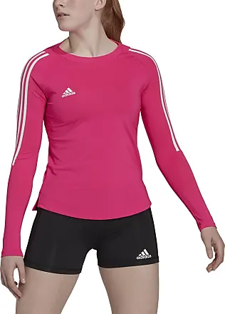 adidas Women's 3-Stripes Short Leggings, Black/Team Shock Pink, X