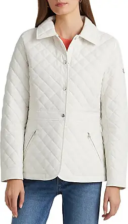 CASABLANCA Stretch Twill Crop Zip-up Jacket in White