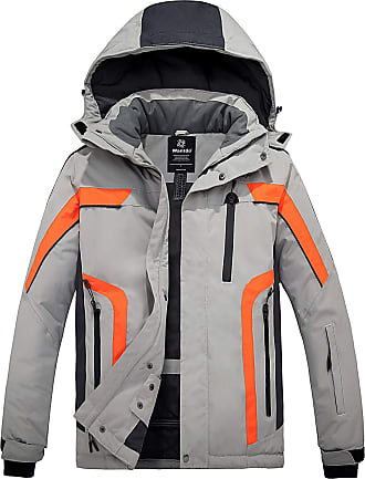 Wantdo Mens Hooded Mountain Ski Fleece Jacket Windproof Rain Coat Outdoors 