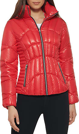 Womens Clothing Jackets Padded and down jackets ADER error Leather Color Block Puffer Jacket in Red 