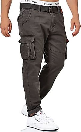 Gris Grey Camo 40W x 29L Marque Goodthreads Pantalon en toile extensible avec poche cargo et coupe ajustée pour homme 