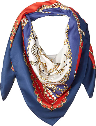 Blue Collection XIIX Womens Status Chain Printed Oblong Scarf one size 