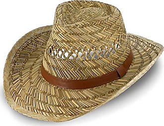 Queue Essentials Cowboyhut für Damen und Herren gewebter Strohhut mit breiter Krempe