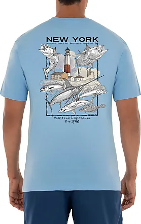 Men's Long Sleeve Heather Textured Cationic Blue Fishing Shirt – Guy Harvey