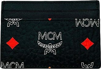 MCM Aren Mini Sea Turtle Visetos Leather Money Clip Card Case