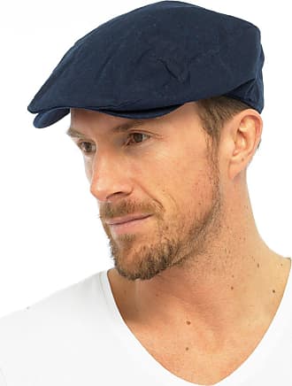 Tom Franks Mens Traditional Flat Cap Grey Brown Check White M/L or L/XL NEW 
