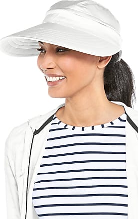 Nujzuir Sun Sports Visor,Wide Brim Clip Sun Visor Cap Hat for Women Men White 