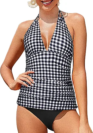 Yonique Plus Size Swimsuits for Women Tummy Control Two Piece Bathing Suits  Peplum Tankini Tops High Waisted Swimwear