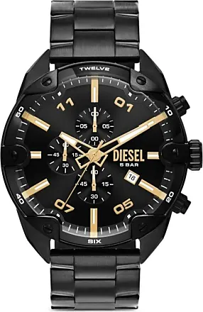 DIESEL Vert Three-hand Date Black Stainless Steel Watch for Men