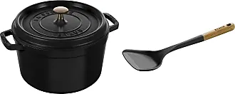 Staub Cast Iron Dutch Oven 5-qt Tall Cocotte, Made in France, Serves 5-6,  Matte Black