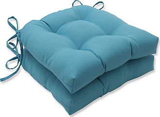 15.5 X 14.5 X 3.5 Turquoise Pillow Perfect 2 Pack 667140 Outdoor/Indoor Cabana Stripe Chair Pads 