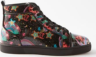 Christian Louboutin Men's Louis Starlight Patent Leather High-Top