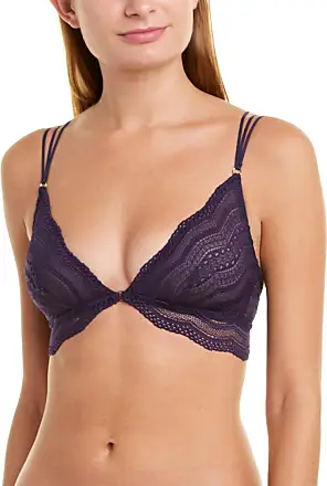 Silk-satin and Chantilly lace triangle bra