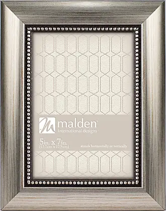  Malden 8x10 Matted Picture Frame, Made to Display 5x7 with Mat,  Without Mat, Black