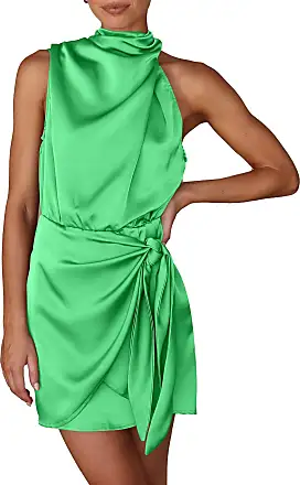  PRETTYGARDEN Women's 2024 Summer Ruched Mini Dress Sexy One  Shoulder Sleeveless Party Cocktail Bodycon Short Dresses(Army Green,Small)  : Clothing, Shoes & Jewelry
