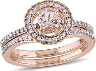 Enchanted Disney Belle 1 1 4 Ct T W Diamond Rose Frame Engagement Ring In 14k Two