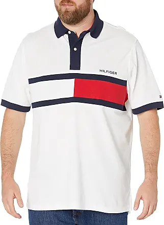Tommy Hilfiger Men's Big & Tall Short Sleeve Cotton Pique Flag Graphic Polo  Shirt in Custom Fit, Mazarine Blue, L-TL at  Men's Clothing store