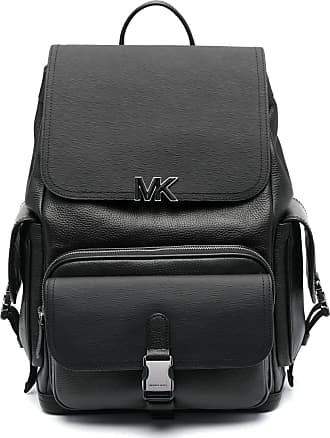 Michael Kors Men's Hudson Pebbled Leather Backpack, Red-Dark Berry