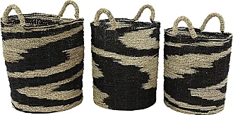 Plastic Boho Storage Basket (Set of 3) - 18, 17, 16H - On Sale