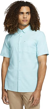 Hurley Mens One and Only Textured Short Sleeve Button Up 