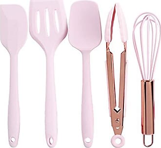 Silicone Mini Spatulas Set with Pastry Brush and Whisk, Small Kitchen Tools  Nonstick Cookware For Cooking, Baking And Serving - Cherry Pink - 4 Piece