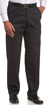 Haggar Mens Big & Tall Work to Weekend Hidden Expandable-Waist Plain-Front Pant - Blue - 48W x 34L