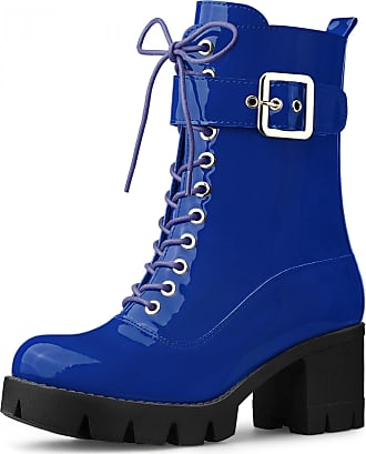 blue combat boots