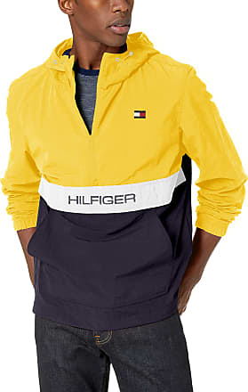 tommy hilfiger black and yellow jacket