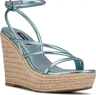 NINE WEST Women's Everie Wedge Sandals : : Fashion