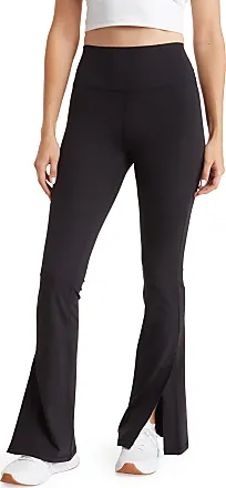Danskin Women's Side Slit Flare Yoga Pant, Black Salt, Small