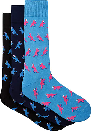 Mens Clothing Underwear Socks Paul Smith Cotton Dino Print Socks Pack Of Three in Blue for Men 