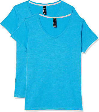 Hanes Ladies Ringspun Cotton Nano-T V-Neck T-Shirt, Pale Pink, XX-Large at   Women's Clothing store