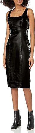 Bcbgmaxazria Womens Short Faux Leather Bodycon Dress, Black, 6