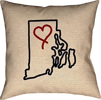 Double Sided Print with Concealed Zipper & Insert ArtVerse Katelyn Smith North Dakota Love 14 x 14 Pillow-Faux Linen Updated Fabric