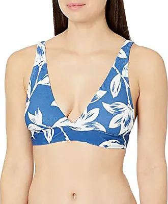 Sporty Swim Banded Triangle Bikini Top in Turquoise