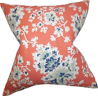 The Pillow Collection Indre Geometric Bedding Sham Coral Standard/20 x 26 