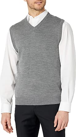 Perry Ellis Men's Jersey Knit Vest, Smoke Heather/DFG, Small at   Men's Clothing store