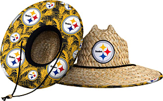 FOCO Mens NFL Team Logo Floral Sun Straw Hat, Team Logo, One Size US