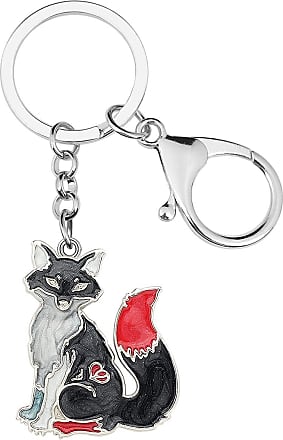 Enamel Alloy French Bulldog Keychain Pet Dog Keyring For Women Girls Bag  Wallet Charms Gift, Black, 29mm x 32mm at  Women's Clothing store