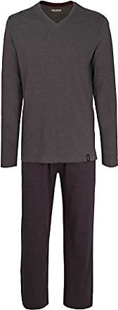CECEBA Herren Nachtwäsche zweiteiliger Schlafanzug aus Baumwolle Pyjama lang