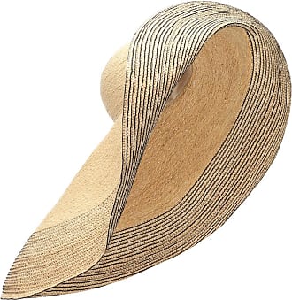 RIONA Donne Cappello Tesa Larga Elegante Cappello Outdoor Protezione UV Paglia di Rafia da Cappello della Spiaggia Pieghevole Protezione Solare Cappello da Sole Estate 
